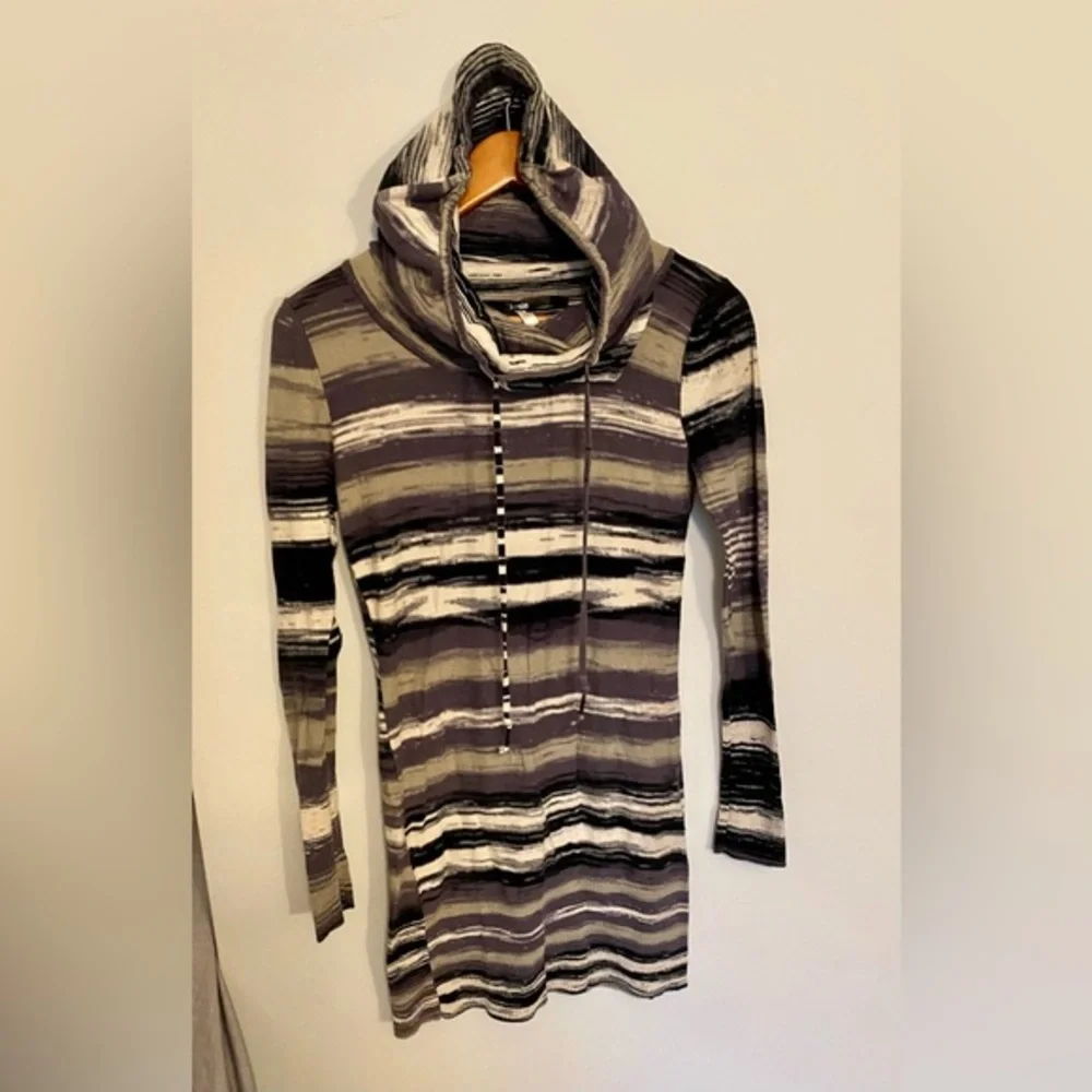 Y2K Vintage 2000s Kensie Sweater Dress Hood Cowl Neck Size Small